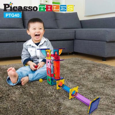 Магнитен конструктор Писта за топчета Picasso Steam PTG40