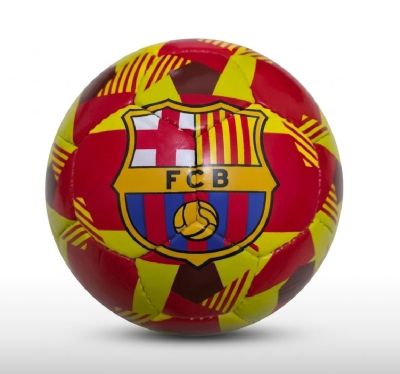 Кожена футболна топка Barcelona RED