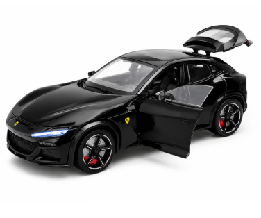 Метален автомобил Ferrari Purosangue 1/22 черен