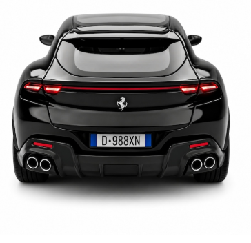 Метален автомобил Ferrari Purosangue 1/22 черен