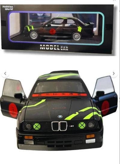 Метален автомобил BMW E30 M3 DTM 1/24 черен