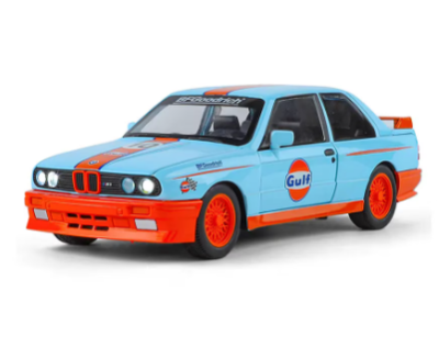 Метален автомобил BMW E30 M3 DTM 1/24 син