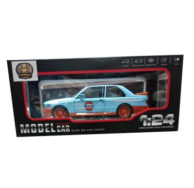 Метален автомобил BMW E30 M3 DTM 1/24 син
