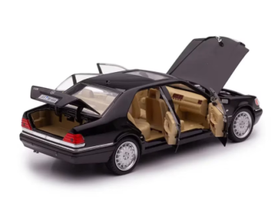 Метален автомобил Mercedes S Class 320 W140 1/24 черен