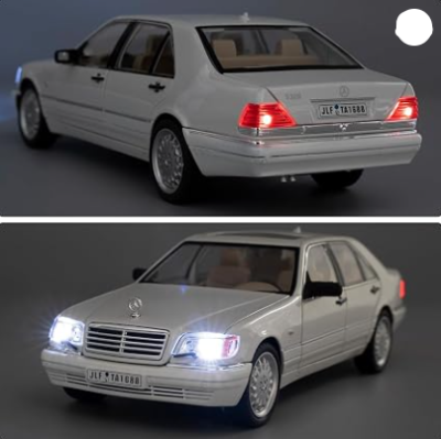 Метален автомобил Mercedes S Class 320 W140 1/24 черен