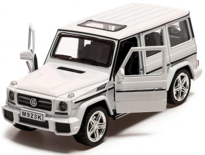 Метален джип Mercedes G class AMG бял със звук и светлини 
