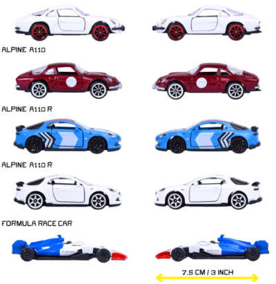 Комплект метални колички Alpine Majorette 8502105008