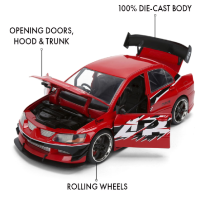 Метален автомобил Mitsubishi Lancer Evolution IX Fast & Furious 1:24 Jada 9336208314R0