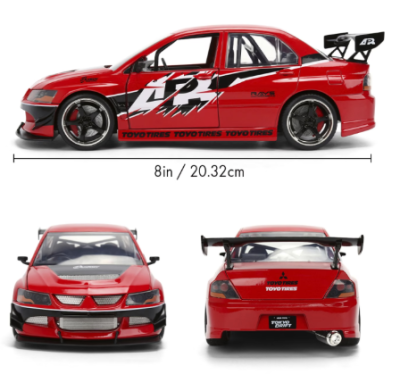 Метален автомобил Mitsubishi Lancer Evolution IX Fast & Furious 1:24 Jada 9336208314R0