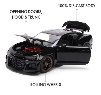 Метален автомобил Chevrolet Camaro Fast & Furious 1:24 Jada 9336475314R00 