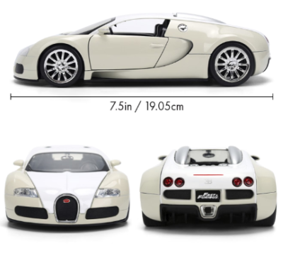 Метален автомобил Bugatti Veyron Fast & Furious 1:24 Jada 9336476314R00