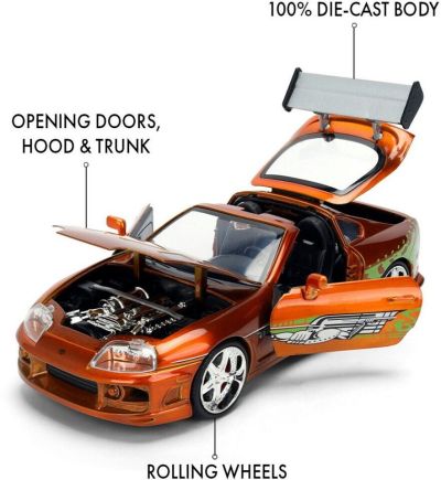 Метален автомобил Toyota Supra Fast & Furious 1:24 Jada 9337703314R20