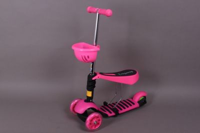 Тротинетка/скутер със седалка и светещи гуми