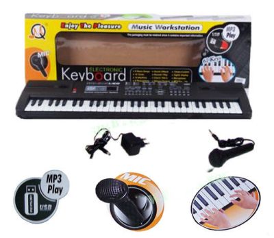 Музикален синтезатор 54 клавиша с микрофон 220v