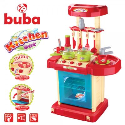 Buba My Kitchen детска музикална кухня червена