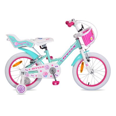 Детски велосипед BYOX със спомагателни колела 16 CUPCAKE