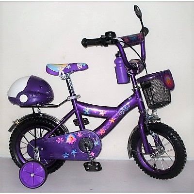 Детски велосипед със помощни колела  Барби/BARBARA 12"