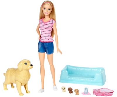 Кукла Barbie с кученца