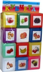 Пластмасови кубчета с картинки на плодове и зеленчуци