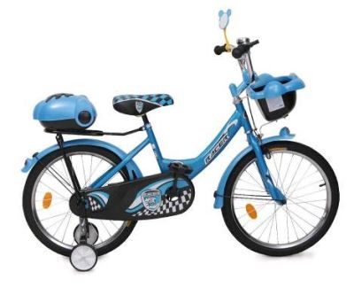 Детски велосипед 20" със спомагателни гуми 2082 син цвят