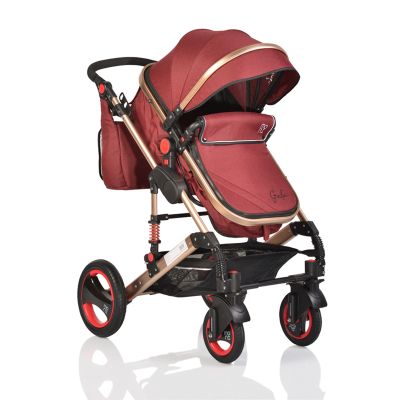 Комбинирана бебешка количка Gala червена