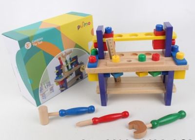 Детска дървена маса с инструменти