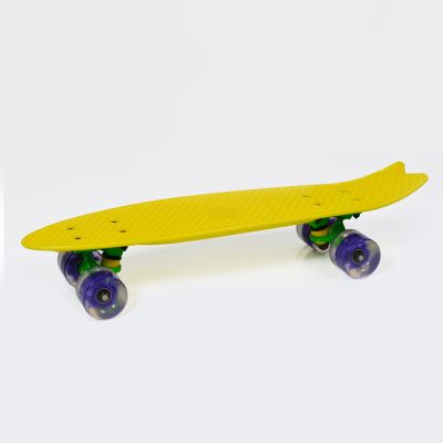 Byox Детски скейтборд Pastel 23" светещи колела - жълт