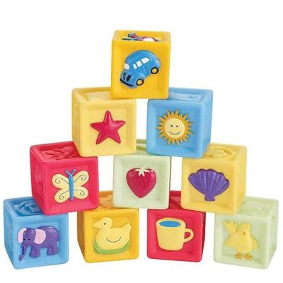 Детски цветни кубчета с фигурки 10 броя