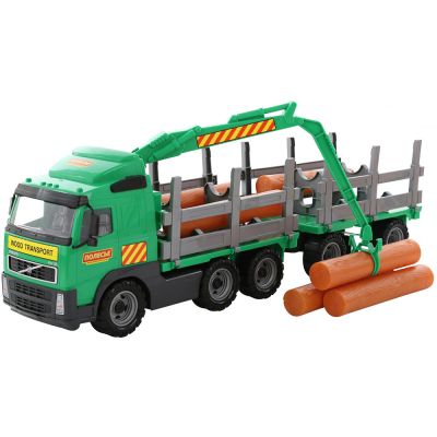 Камион с ремарке с дървени трупи Polesie Toys 