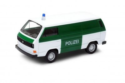 Метална кола Volkswagen T3 Van Polizei 1:34-39 Welly 