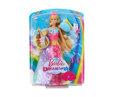 Кукла Barbie Принцеса с вълшебна четка за коса Dreamtopia Brush 'n Sparkle Princess