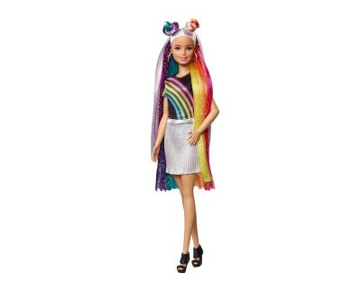 Кукла Barbie комплект за прическа с цветовете на дъгата