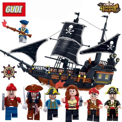 Конструктор Черен Пиратски кораб GUDI 9115