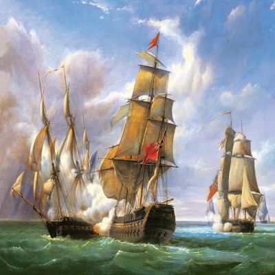 Castorland Пъзел Битка между френска фрегата и английски кораб 3000 части 300037