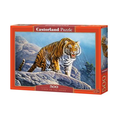 Пъзел Castorland 500 части Тигър на скалата 53346