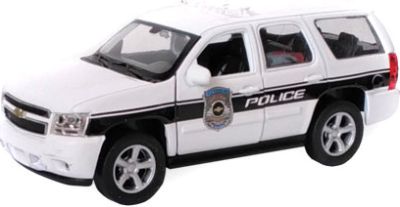 Металeн автомобил с отварящи се врати Chevrolet Tahoe 2008 POLICE -1:34 Welly 