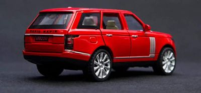 Метален джип със звук и светлини Range Rover червен 1/24
