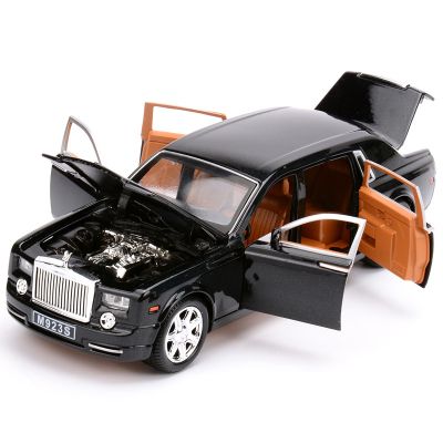 Метален автомобил със звук и светлини Rolls-Royce Phantom черен 1/24