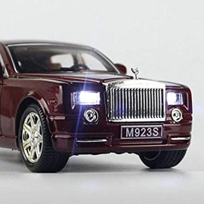 Метален автомобил със звук и светлини Rolls-Royce Phantom бордо 1/24