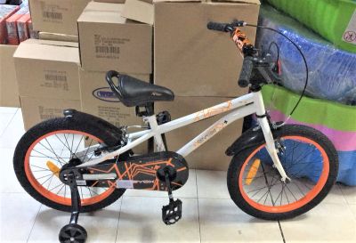 Детски велосипед Byox с помощни колела 18" PIXY Orange