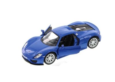 Металeн автомобил Porsche 918 Spyder blue -1:34 Welly 