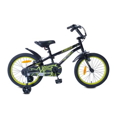 Детски велосипед Byox с помощни колела 18" PIXY Black