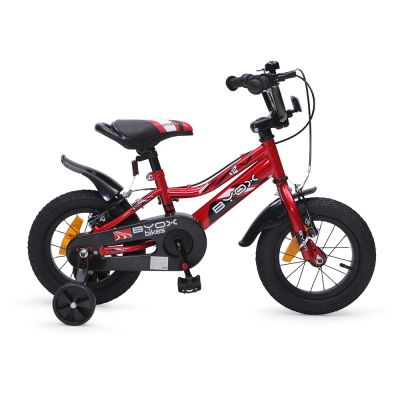 Детски велосипед с помощни колела Byox 12" PRINCE ЧЕРВЕН