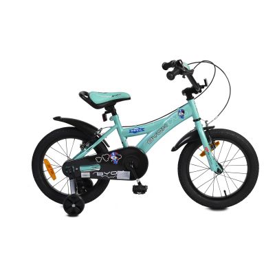 Детски велосипед Byox със спомагателни колела 16" Devil ТЮРКОАЗ
