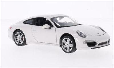 Метална кола с отварящи се врати Porsche 911 Rastar 1:24 бял