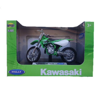 Метален мотор 2002 Kawasaki KX 250 Welly - 1:18