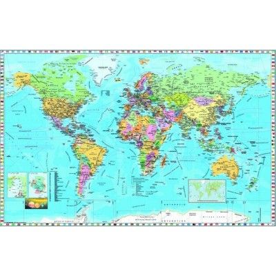 Пъзел Dino 1000 части Карта на света 532489