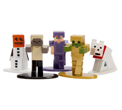 Комплект от 5 метални фигурки от серията Minecraft