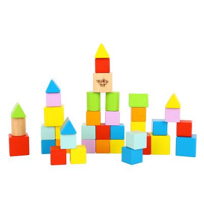 Дървени цветни кубчета 39 ел. Tooky Toy TL799