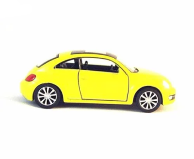 Метална количка Volkswagen New Beetle Yellow Welly 1:34-39